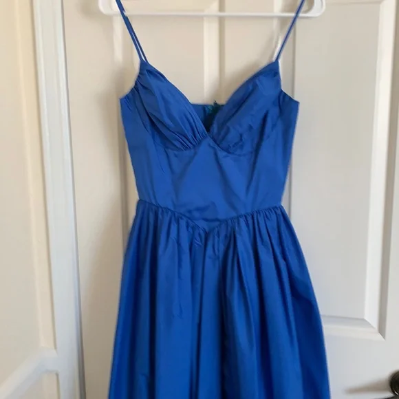 dessy maternity bridesmaid dresses Long Sweetheart Prom Dress with Sparkly Corset Royal Blue / 2